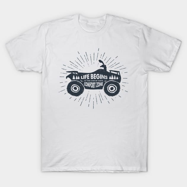 Car Life Begins T-Shirt by Hastag Pos